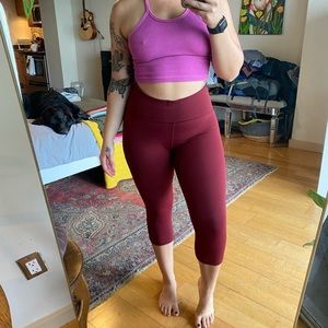 Lululemon high rise 3/4 crop legging